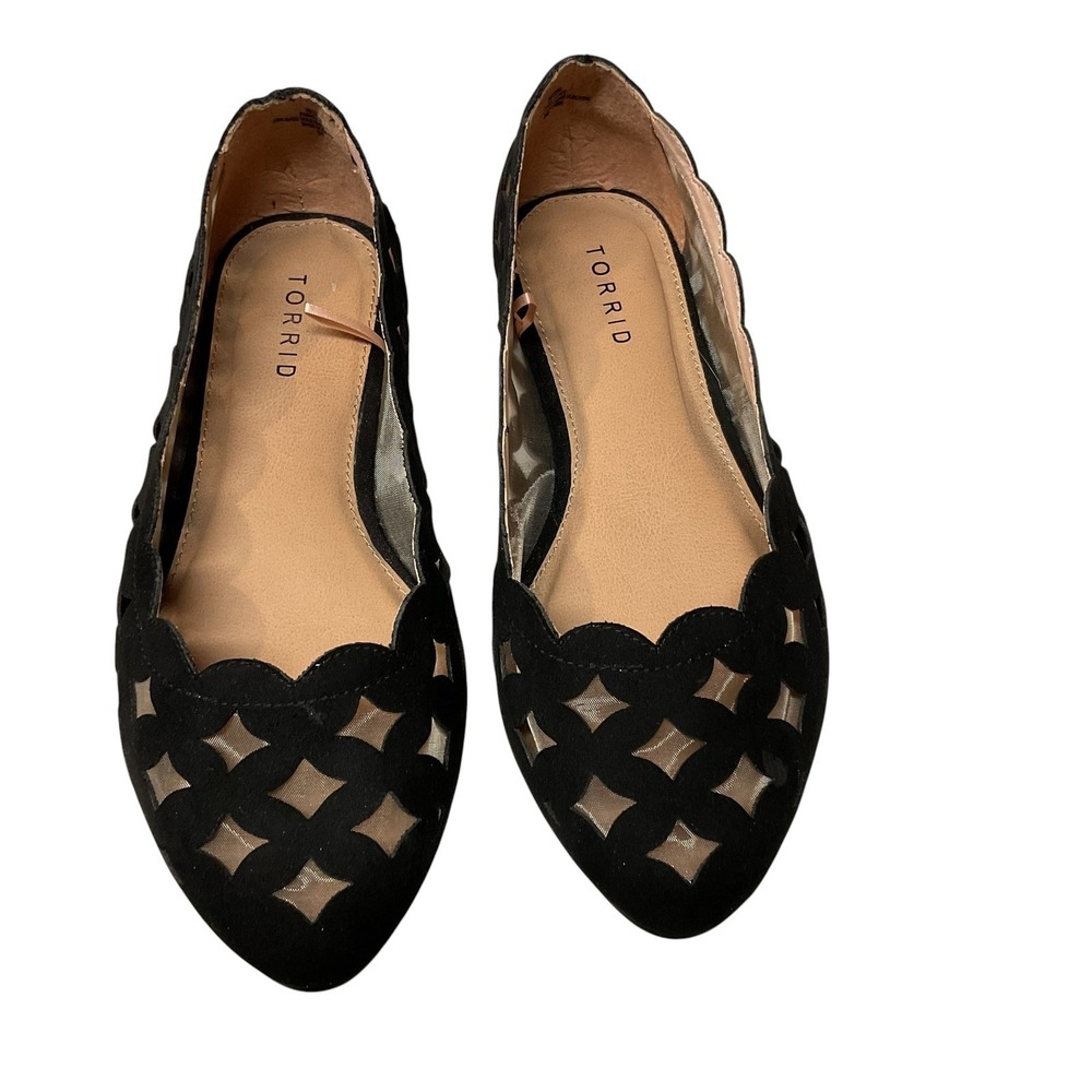 torrid Women's Cutout Slip On Minimalist Wide Width Ballet Flats Shoes Size 9W